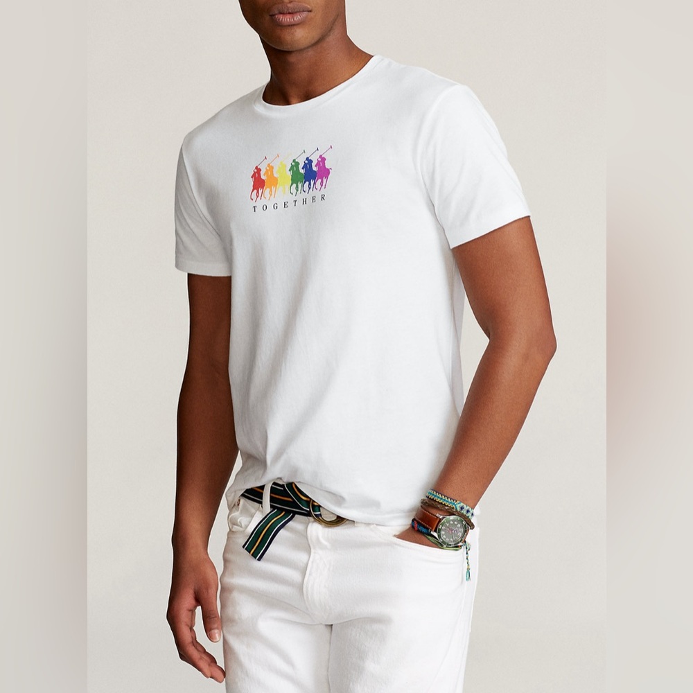 NEW‼️POLO RALPH LAUREN Rainbow Pony Cotton Graphic Tee